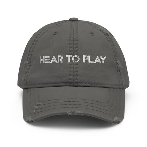 HEAR TO PLAY Distressed Hat